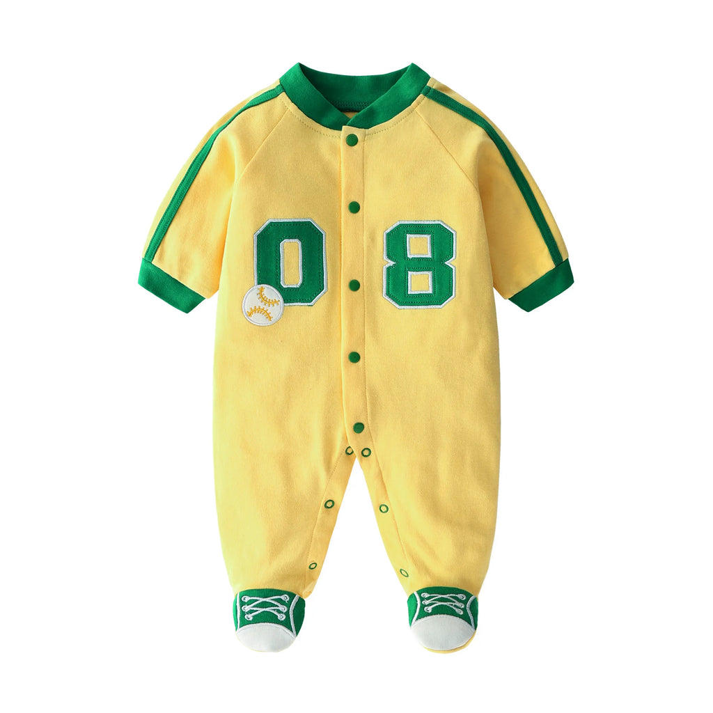 Baby clothes newborn coverall infants boys clothes baseball sport style cotton ropa de bebe spring toddler clothing boy