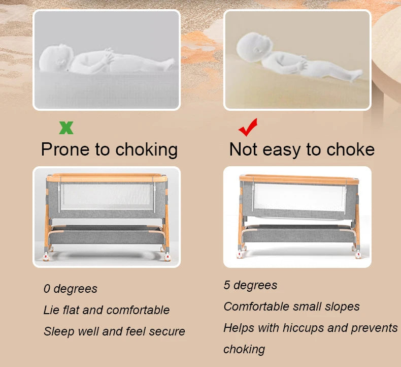 Aluminum Alloy Crib Movable Portable Bassinet Bed Foldable Multifunctional Bb Bed Newborn Patchwork Queen Bed