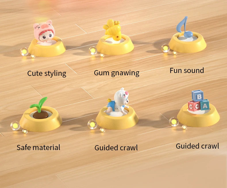 Baby toys learn to crawl guide head up practice training puzzle early education crawling baby sound light music