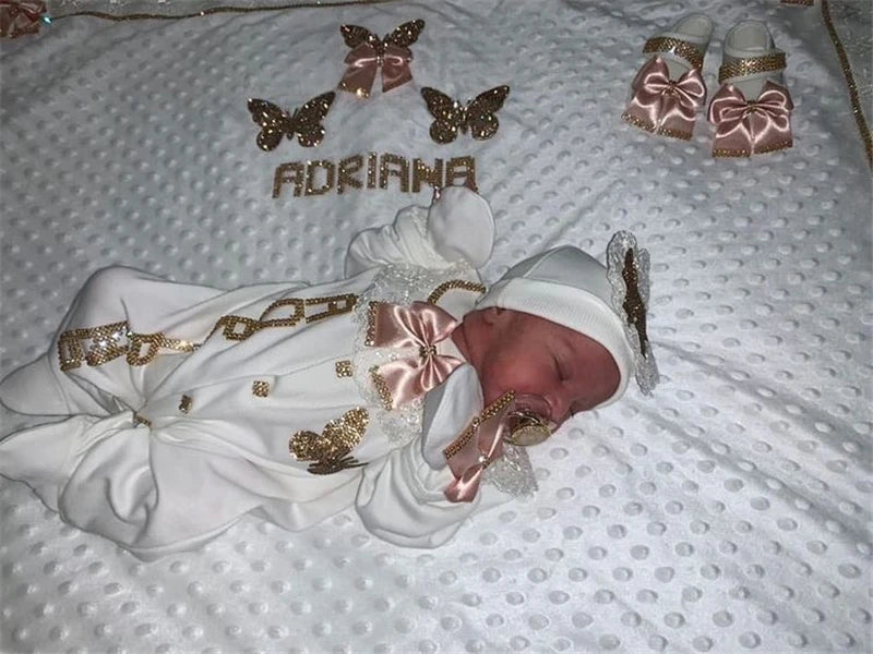 6pcs Newborn Baby Boy Outfits Kids Clothing Real Cotton Infant0 Products Shirt Pants Mittens Receiving Blanket