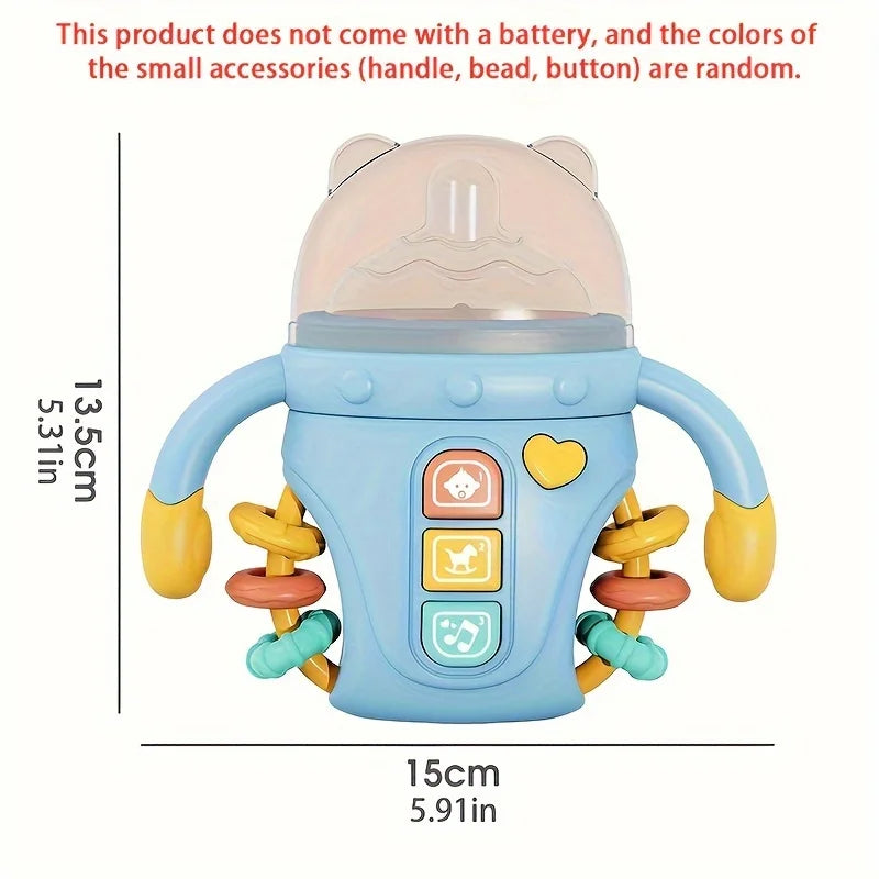 1pc Baby Musical Feeding Bottle Pacifier Newborn Soft Teether Rattles Educational Toy Mobile Rattles Toys Soothing Vocal Music