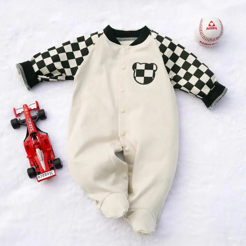 Baby clothes newborn coverall infants boys clothes baseball sport style cotton ropa de bebe spring toddler clothing boy