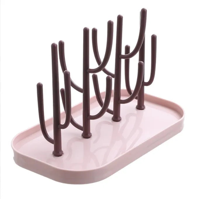 Baby Essentials Bottle Drying Rack for Kitchen Counter,Detachable Bottle Dryer Holder with Base.for Nipples,Cups,Pump Parts