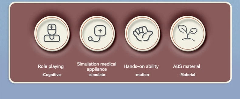 Children Montessori Toys Parent-child Interaction For Girl Boy Dentist Check Teeth Model Doctors Role Play Baby Kid Learning Toy