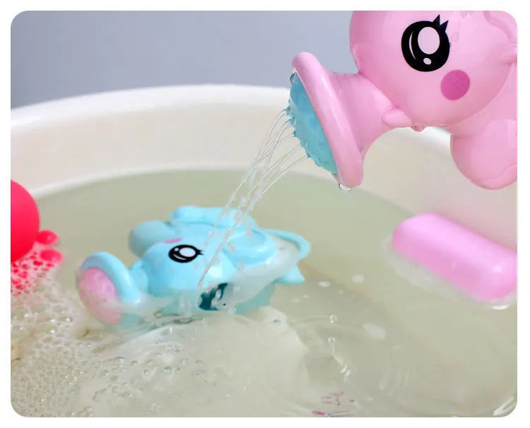 Baby Bath Toys Lovely Plastic Elephant Shape Water Spray for Baby Shower Swimming Toys Kids Gift Baby Kids Toy