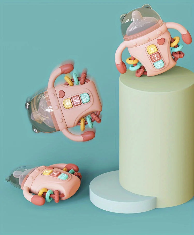 1pc Baby Musical Feeding Bottle Pacifier Newborn Soft Teether Rattles Educational Toy Mobile Rattles Toys Soothing Vocal Music