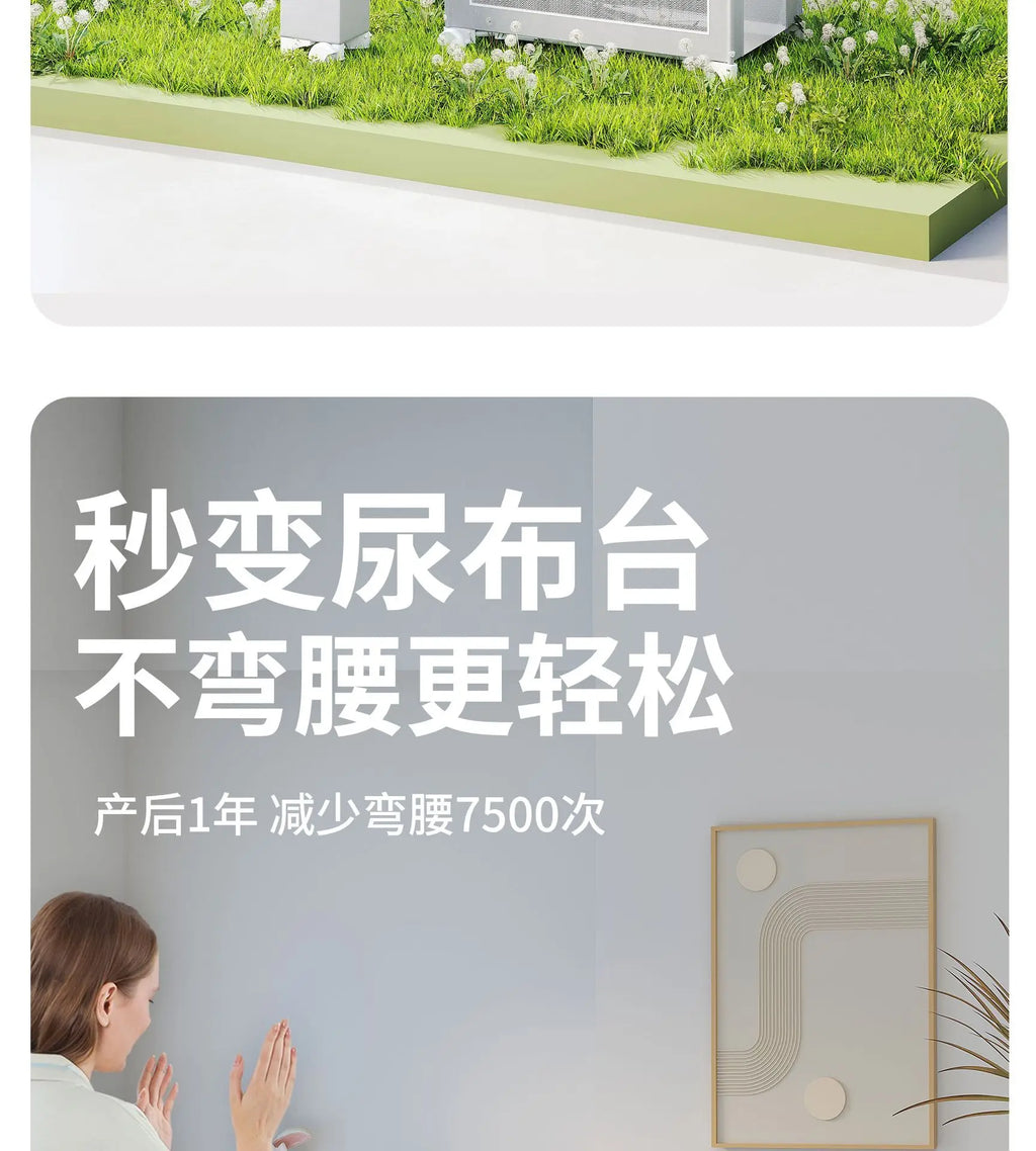 Baby Bed Portable Baby Cribs with Diaper Table Baby Sleep Cradle Multifunctional Playpen Crib