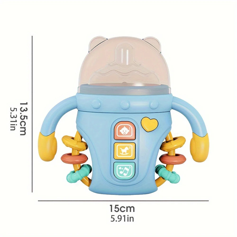 1pc Baby Musical Feeding Bottle Pacifier Newborn Soft Teether Rattles Educational Toy Mobile Rattles Toys Soothing Vocal Music
