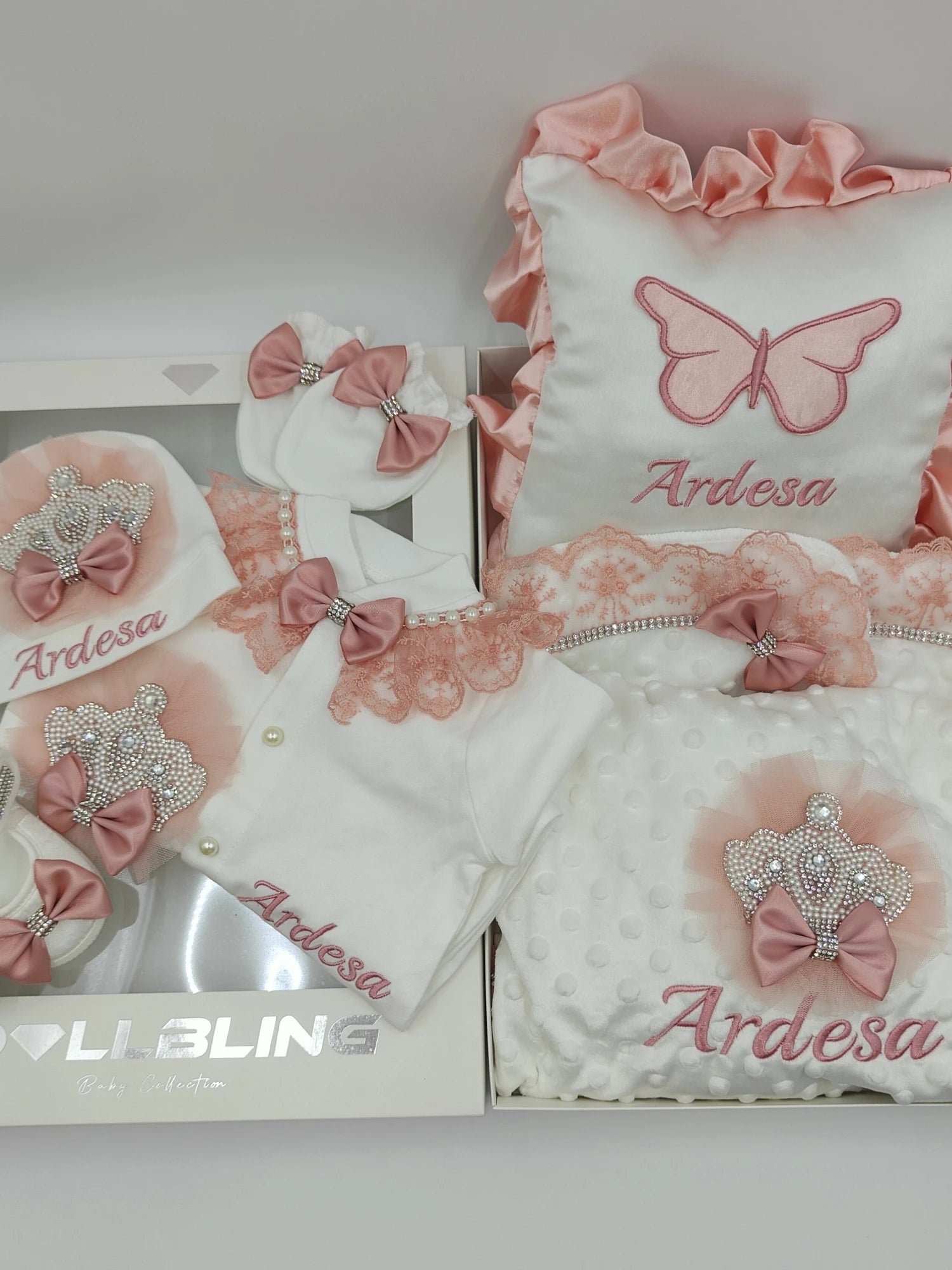 6pcs Newborn Baby Boy Outfits Kids Clothing Real Cotton Infant0 Products Shirt Pants Mittens Receiving Blanket