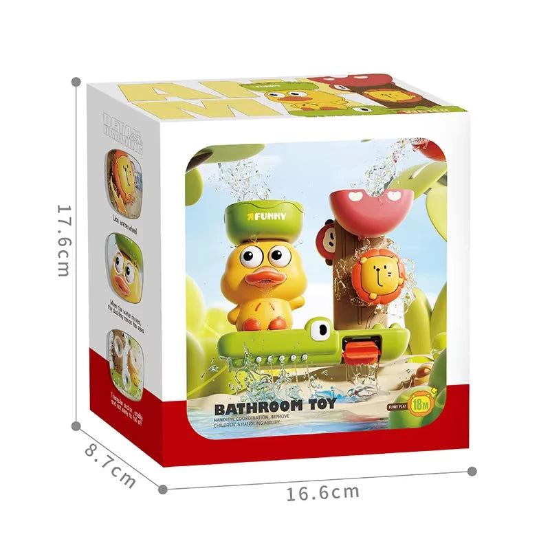 Baby Bath Toys  For Kids Interactive Bath Toy with Suction Cups Cartoon Duck Water Tub toys Bathtub Toy for Boys Girls Infant