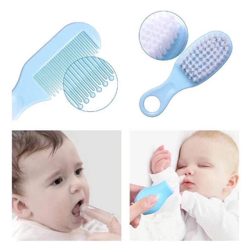 8PCS Baby Grooming Kit, Nail Clipper, Brush, Nasal Aspirator, Comb, and EVA Case for Newborn Care Essentials