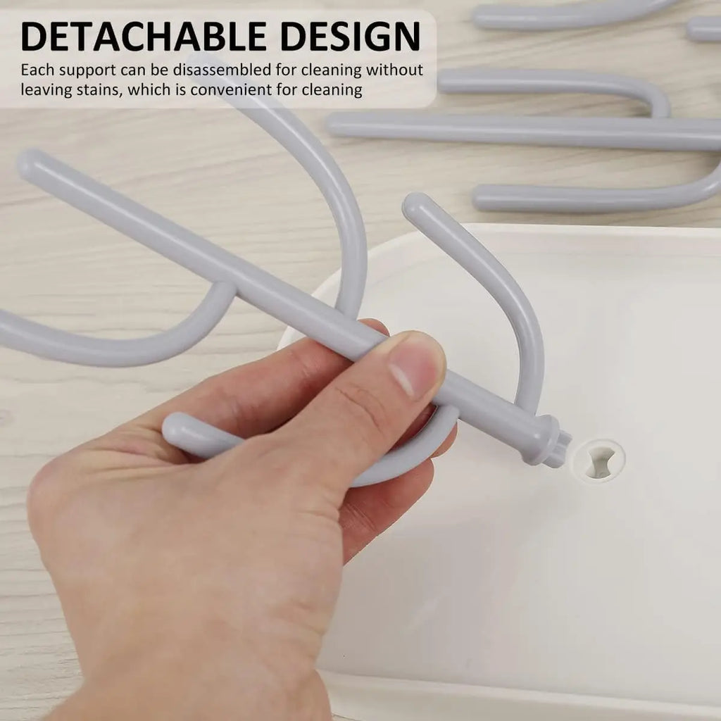 Baby Essentials Bottle Drying Rack for Kitchen Counter,Detachable Bottle Dryer Holder with Base.for Nipples,Cups,Pump Parts