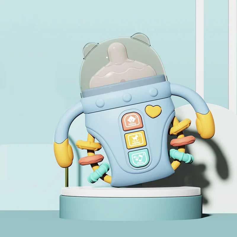 1pc Baby Musical Feeding Bottle Pacifier Newborn Soft Teether Rattles Educational Toy Mobile Rattles Toys Soothing Vocal Music