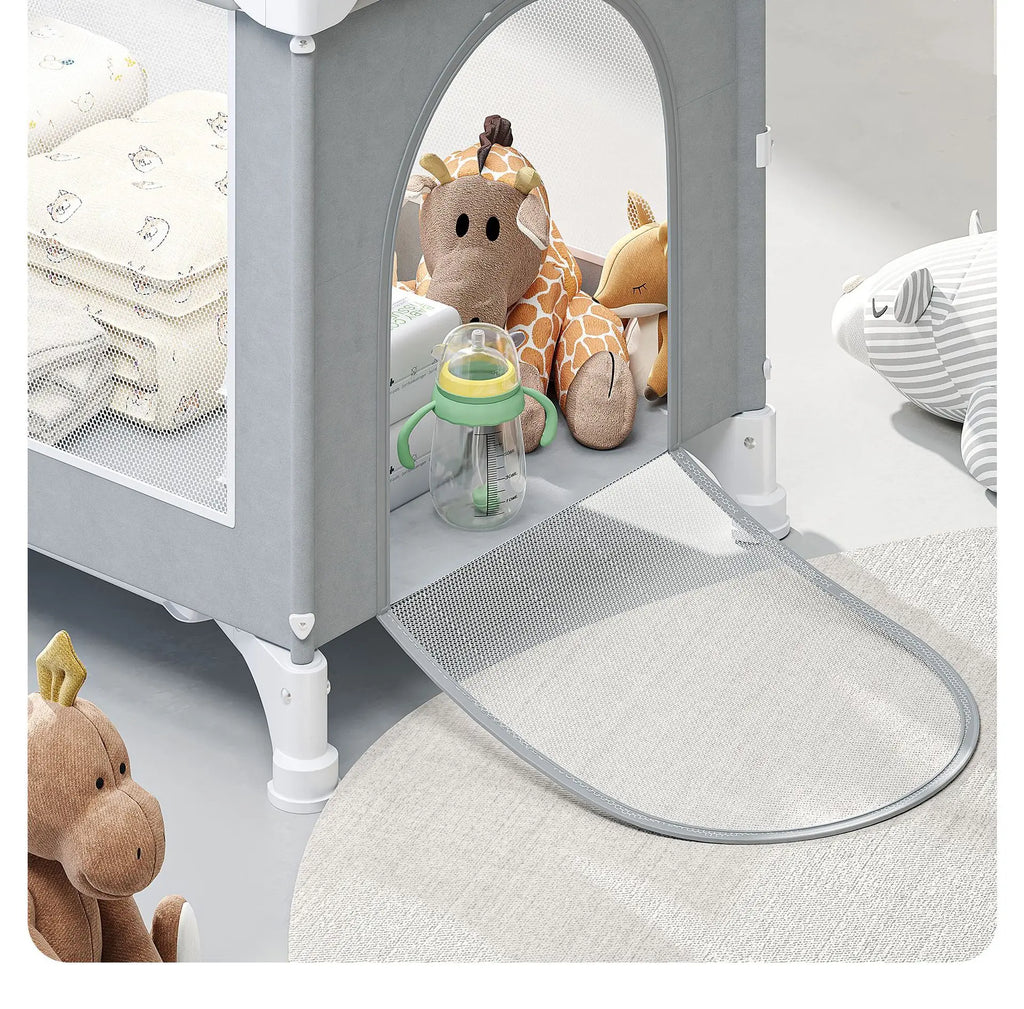 Baby Bed Portable Baby Cribs with Diaper Table Baby Sleep Cradle Multifunctional Playpen Crib