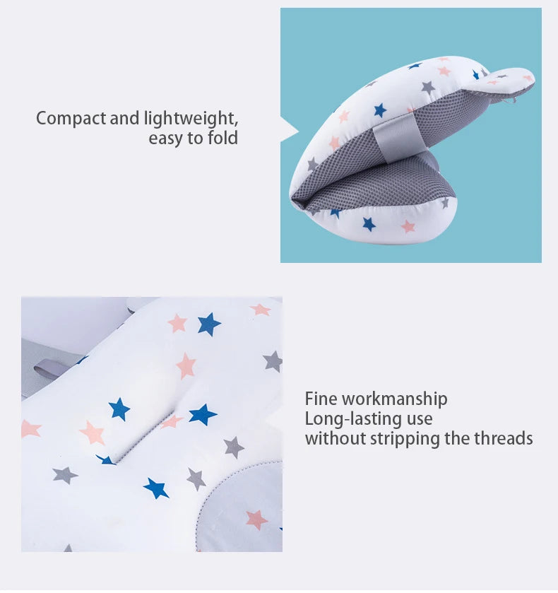 Baby Bath Support Pad Foldable Floating Seat Adjustable Newborn Bathing Cushion Infant Safety Net Hammock