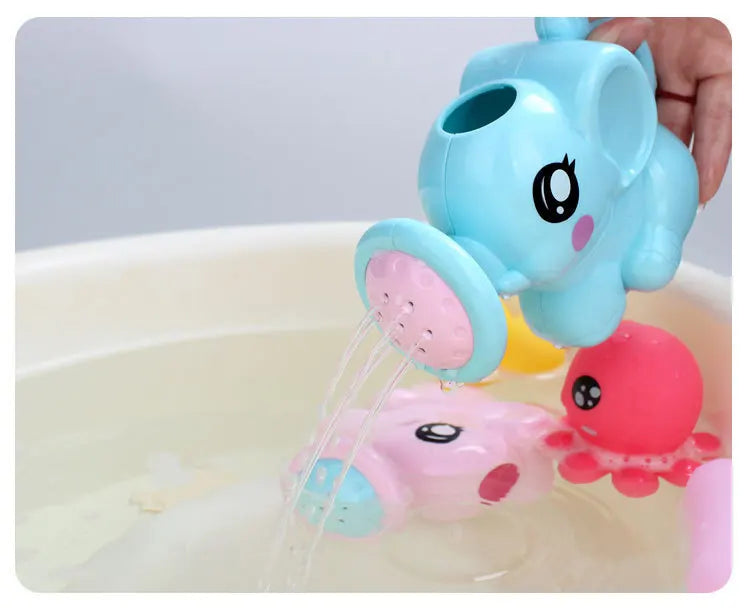 Baby Bath Toys Lovely Plastic Elephant Shape Water Spray for Baby Shower Swimming Toys Kids Gift Baby Kids Toy