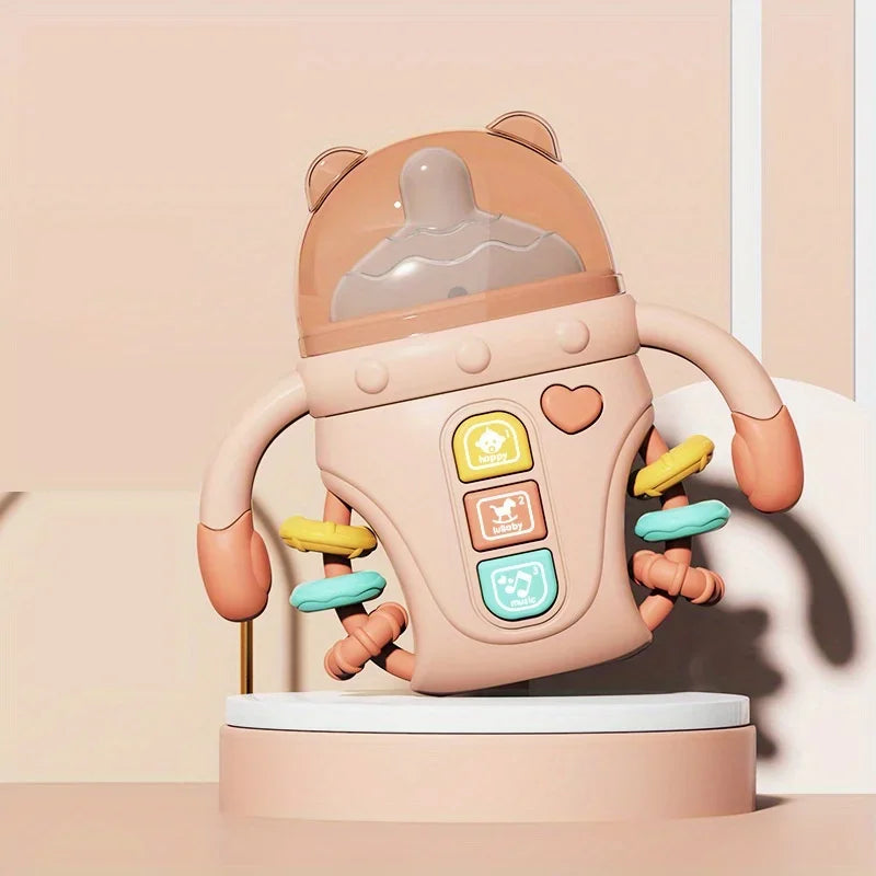 1pc Baby Musical Feeding Bottle Pacifier Newborn Soft Teether Rattles Educational Toy Mobile Rattles Toys Soothing Vocal Music