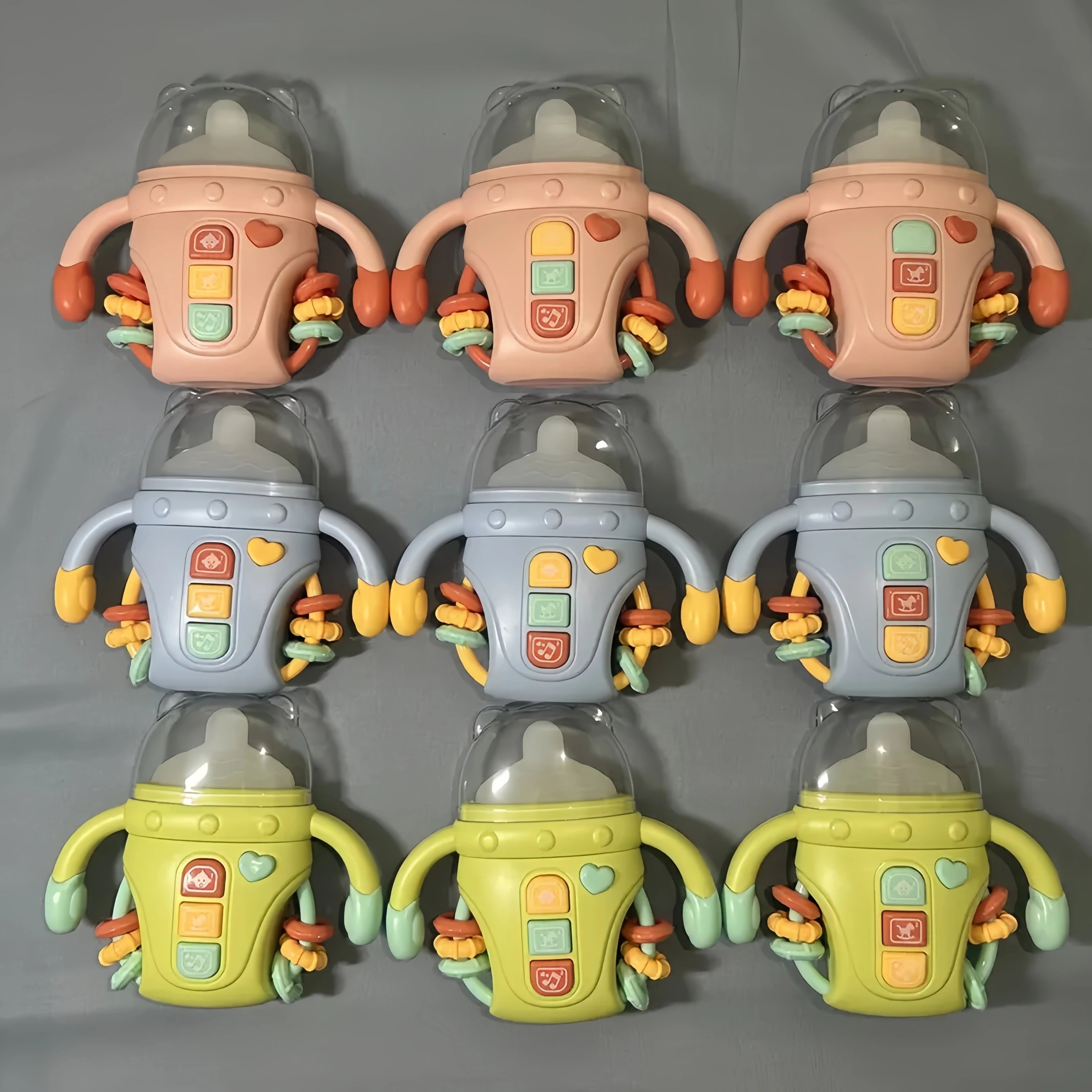 Electronic baby bottle-shaped toys/rattle toys/musical toys, songs/English words, suitable for babies over 18 months old, birthd