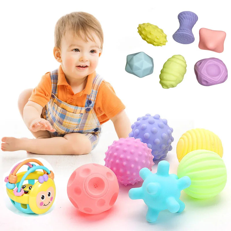 Baby Toys Tactile Play Ball Baby Games 0 12 Months Newborns Educational Sensory Development Toys Soft Touch Hand Grasping Ball