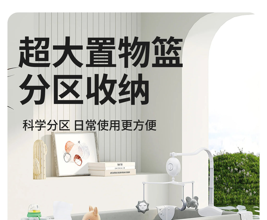 Baby Bed Portable Baby Cribs with Diaper Table Baby Sleep Cradle Multifunctional Playpen Crib