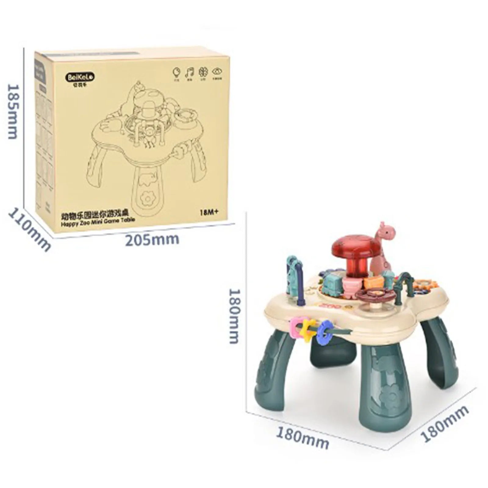 Baby Toys Musical Activity Table For 1 2 3 Year Old Boys Girls Gifts Toddler Infant Educational Learing Toys, Children's Gift