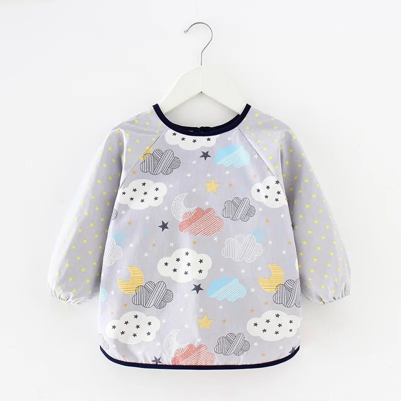 Baby Items Baby Bibs Cotton Waterproof Infant Bib Full Sleeve Gown Children Long Sleeve Apron Coverall Feeding Drawing Bibs
