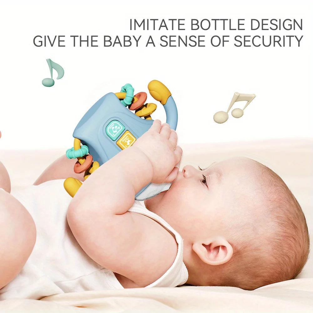 1pc Baby Musical Feeding Bottle Pacifier Newborn Soft Teether Rattles Educational Toy Mobile Rattles Toys Soothing Vocal Music