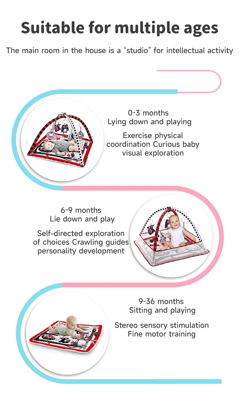 Baby Early Education Toys Mat Infant Fitness Gym Activity Center Play Mat Toys Cognitive Development Puzzle Newborn Toys Gift