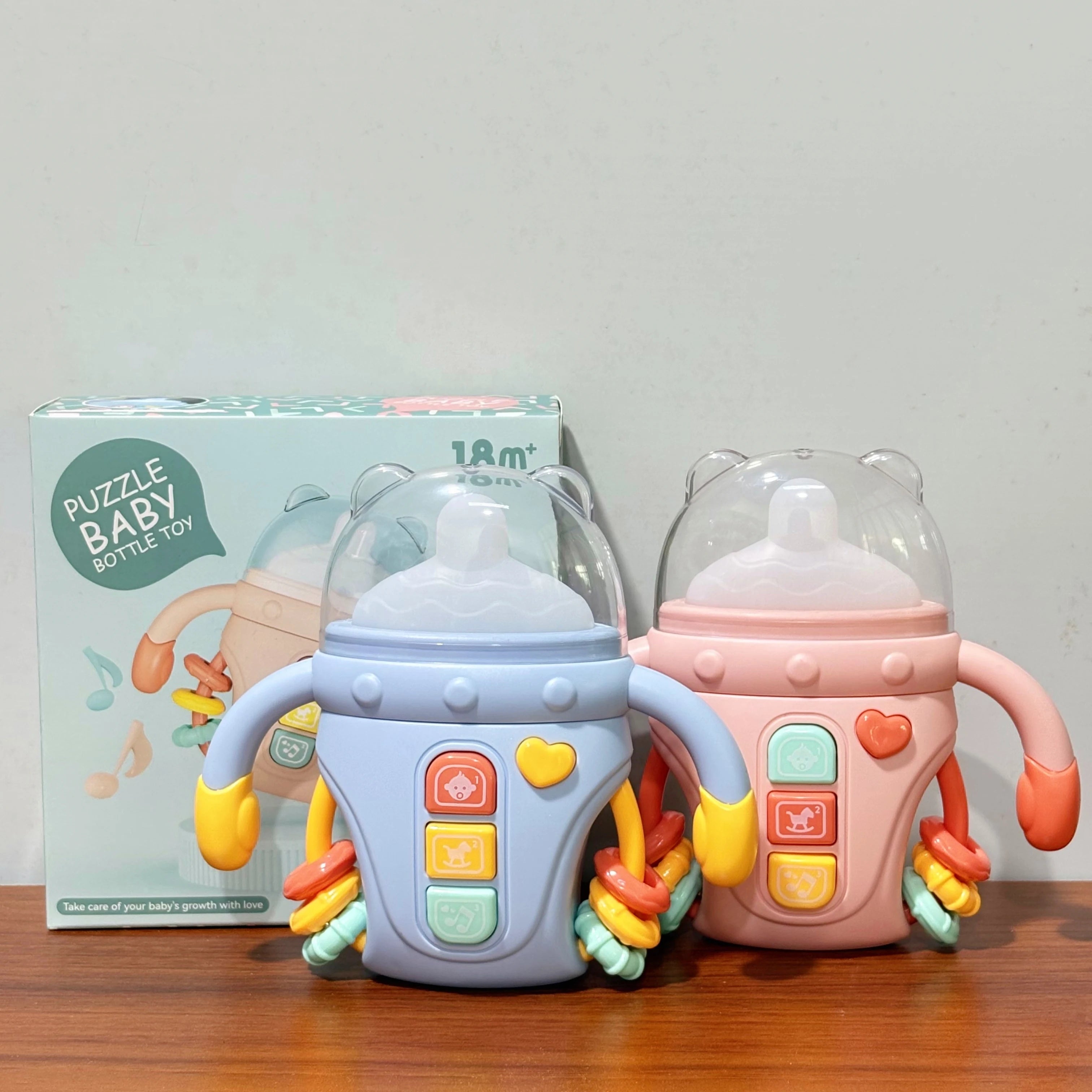 Electronic baby bottle-shaped toys/rattle toys/musical toys, songs/English words, suitable for babies over 18 months old, birthd