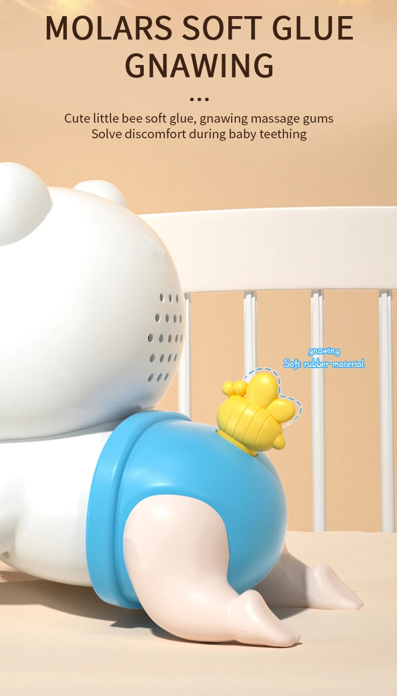 Baby toys learn to crawl guide head up practice training puzzle early education crawling baby sound light music