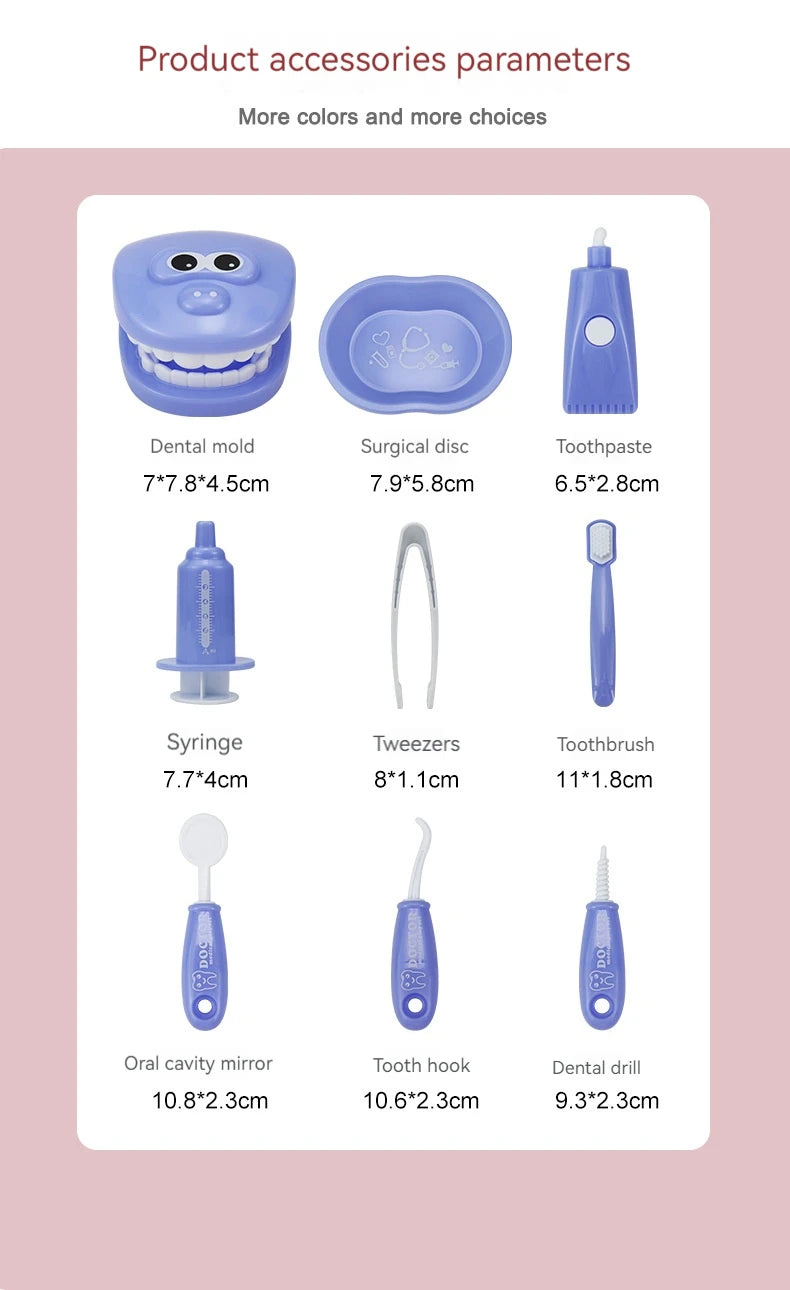 Children Montessori Toys Parent-child Interaction For Girl Boy Dentist Check Teeth Model Doctors Role Play Baby Kid Learning Toy
