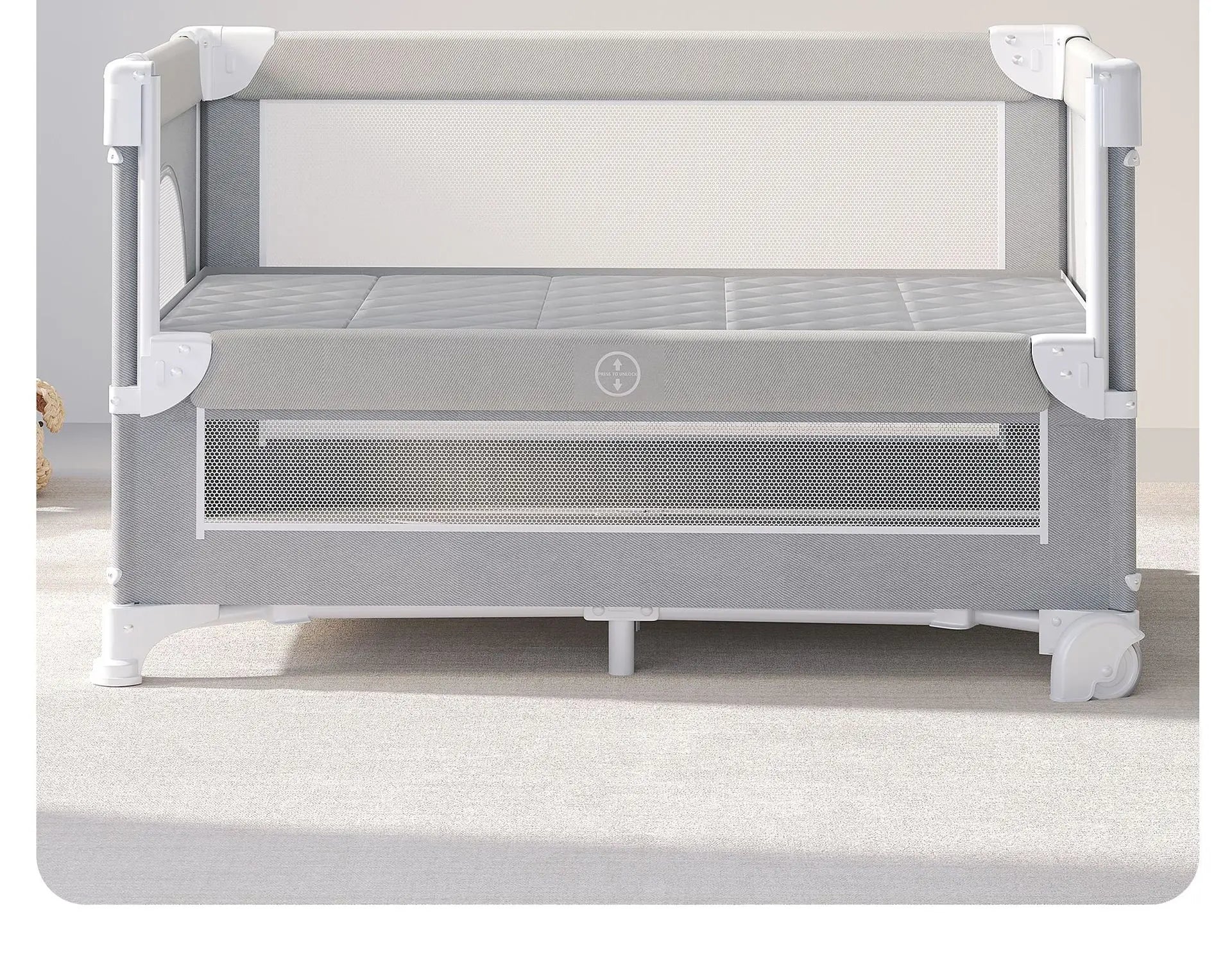 Baby Bed Portable Baby Cribs with Diaper Table Baby Sleep Cradle Multifunctional Playpen Crib