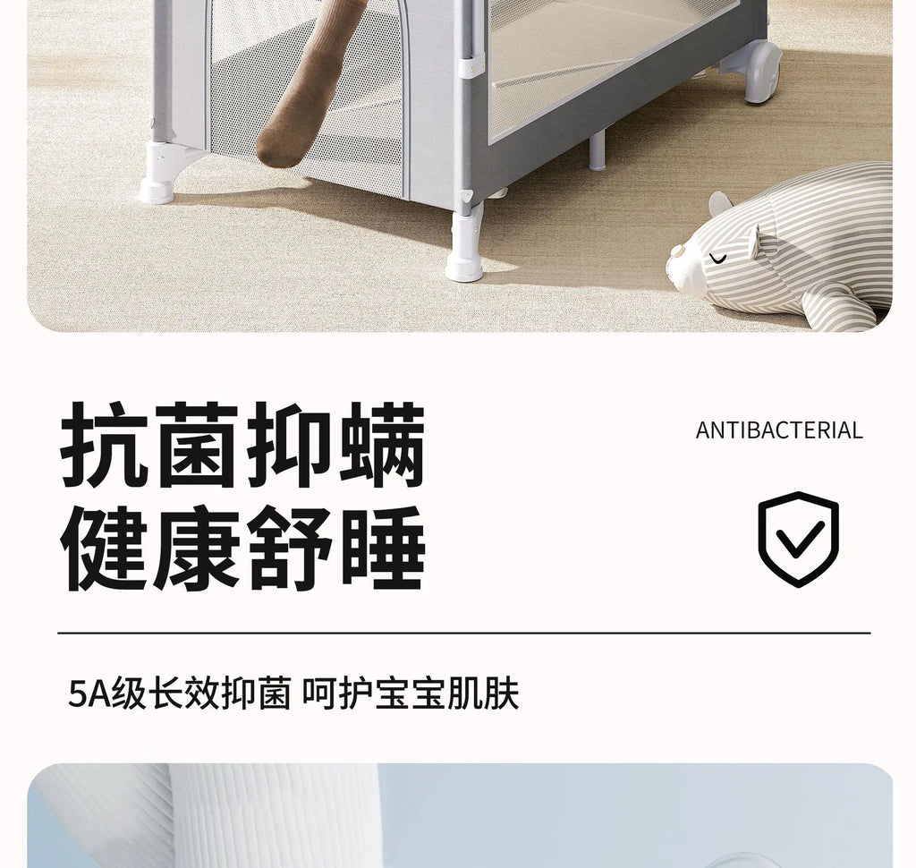 Baby Bed Portable Baby Cribs with Diaper Table Baby Sleep Cradle Multifunctional Playpen Crib