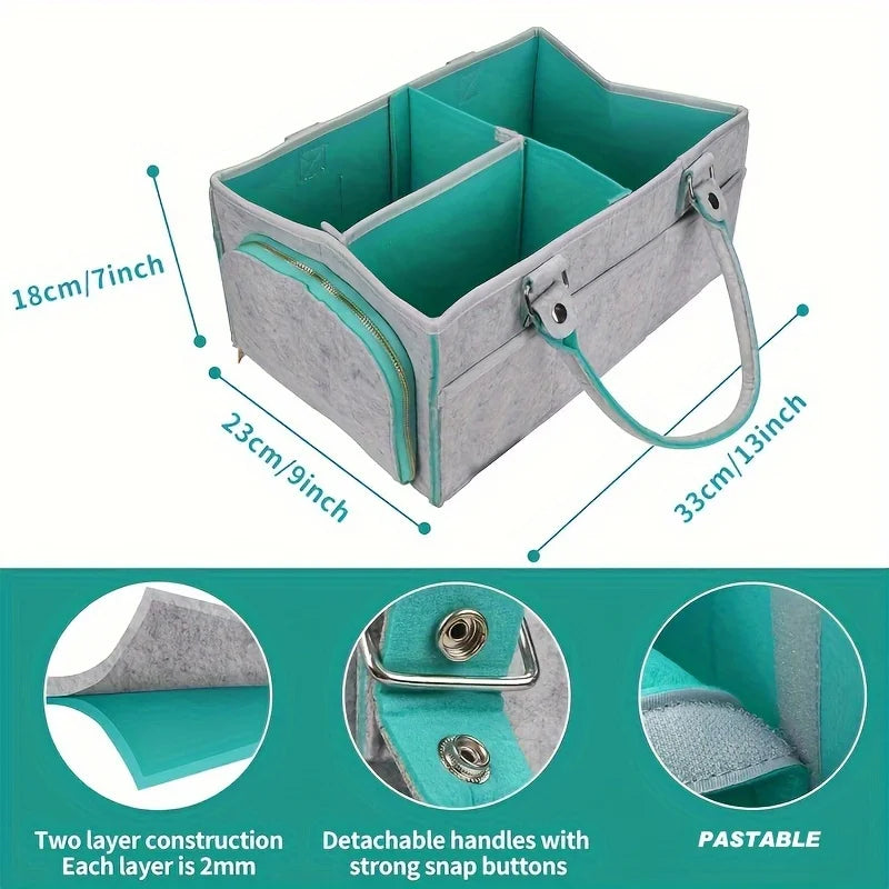 Baby Diaper Caddy, Organizer Nursery Basket, Baby Basket Gift, Infant Must Haves Essentials, Neutral Baby Stuff For Newborn